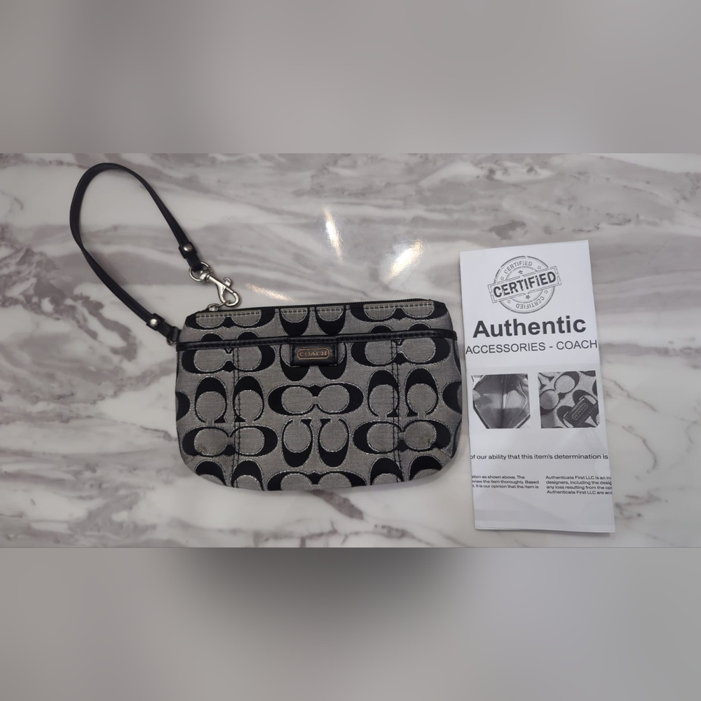 Coach Monogram Wristlet with COA